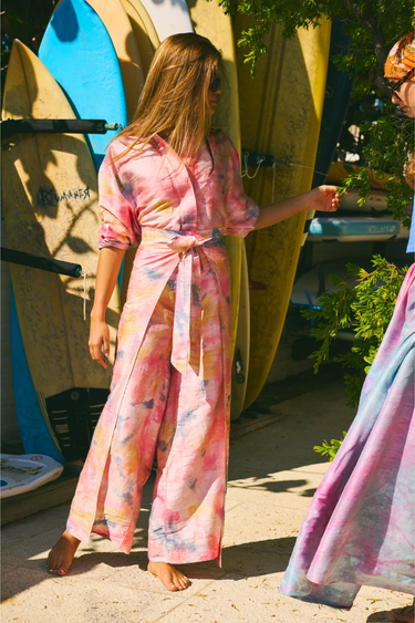 Two Panel Wrap Pant | Silk Dupioni