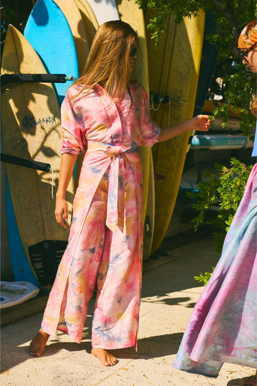 Two Panel Wrap Pant | Silk Dupioni