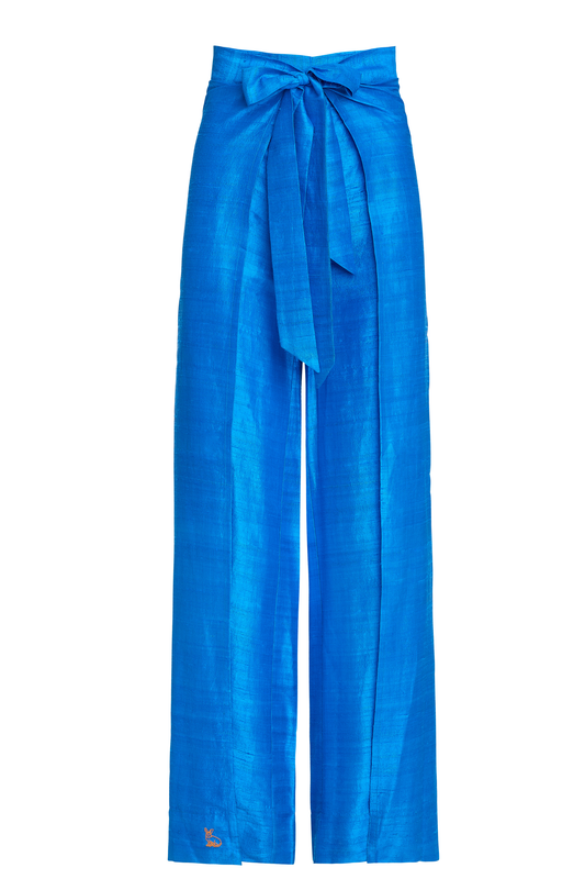 Two Panel Wrap Pant | Silk Dupioni