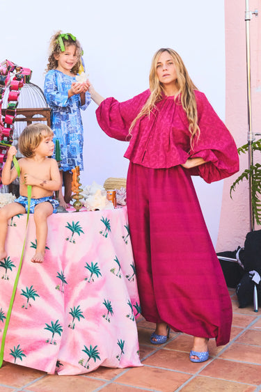 Royal Blouse | Cotton Jacquard Coniglio Palm Beach