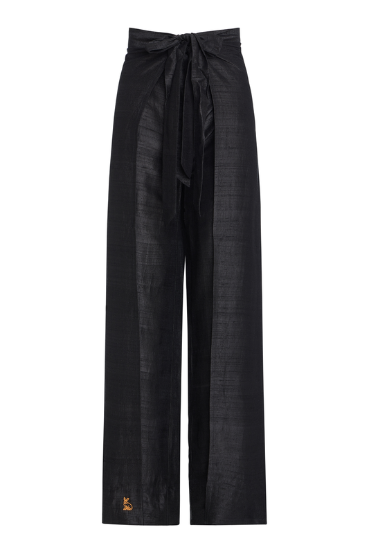 Two Panel Wrap Pant | Silk Dupioni