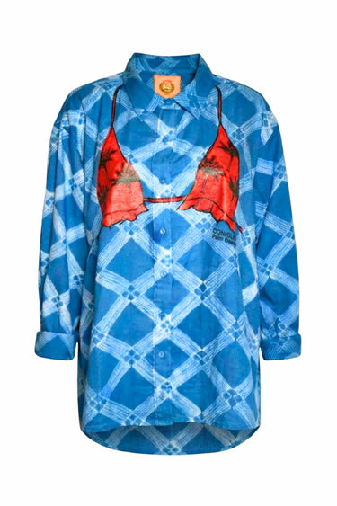 Business Casual Button Down | Cotton Voile Shibori