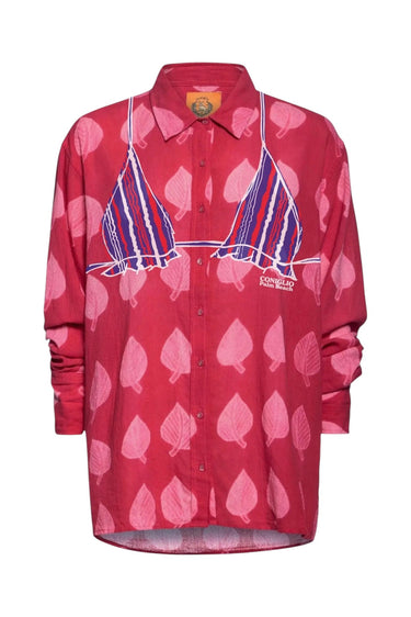 Business Casual Button Down | Cotton Gauze Shibori Coniglio Palm Beach