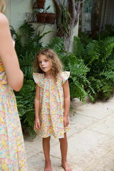 Kids Willa Smocked Mini Dress | Cotton Poplin