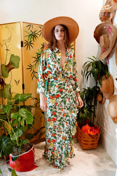 Ruffle Power Pareo™  | Cotton Gauze Coniglio Palm Beach