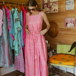 Pinafore Maxi Dress | Silk Dupioni Coniglio Palm Beach
