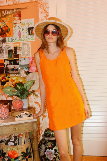 palm print mini dress Palm Print Cotton Broderie Mini Dress