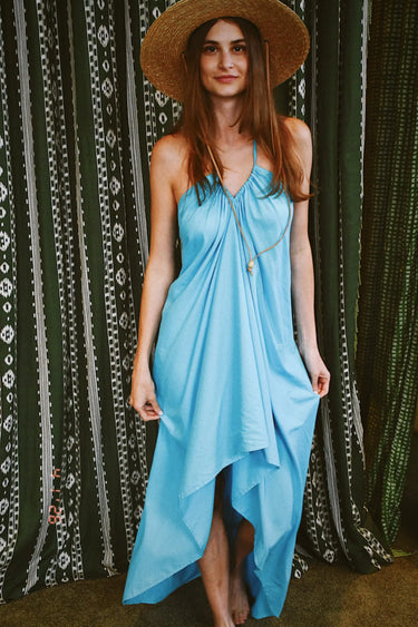 Seaspray Halter Maxi Dress | Cotton Voile
