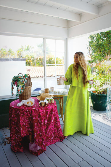 Modern Layering Crop Top | Silk Dupioni Coniglio Palm Beach