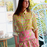 Gogo Cinch Back Mini Skirt | Cotton Voile Coniglio Palm Beach