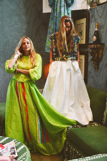 Atlantic Maxi Ball Skirt | Silk Dupioni