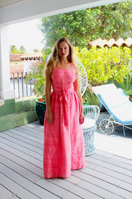 Pinafore Maxi Dress | Silk Dupioni Coniglio Palm Beach