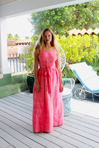 Pinafore Maxi Dress | Silk Dupioni