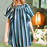 Flagler Mini Dress | Cotton Gauze Teal Hand Dye Coniglio Palm Beach