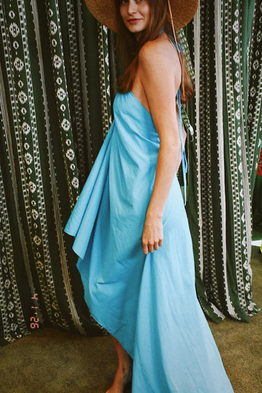 Seaspray Halter Maxi Dress | Cotton Voile