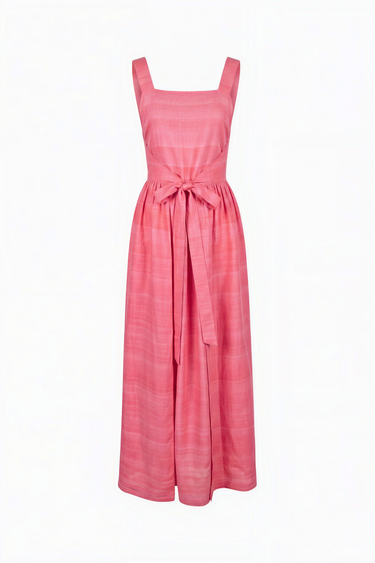 Pinafore Maxi Dress | Silk Dupioni