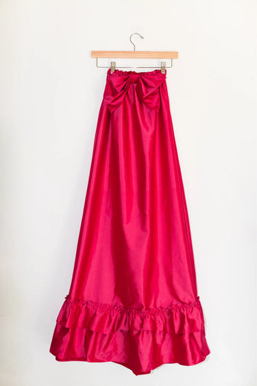 Strapless Spruce Maxi Dress | Taffeta Coniglio Palm Beach