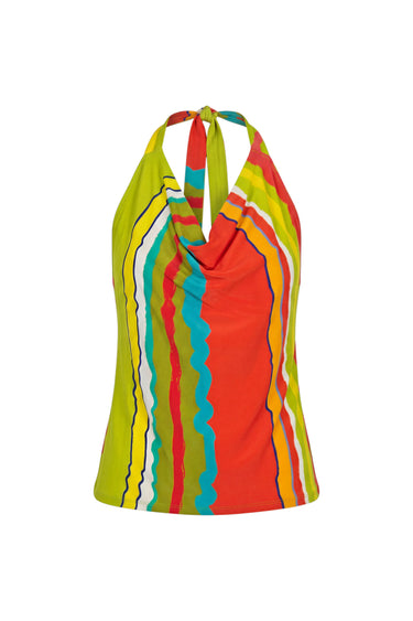 Cowl Neck Tie Top | Silk CDC