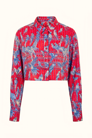 Cropped Classic Button Down | Victorian Textured Cambric