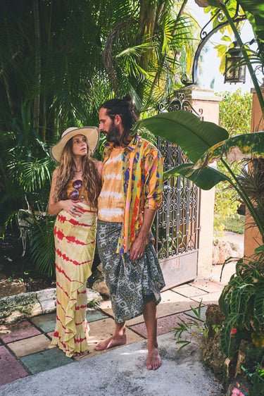 Ruffle Power Pareo™ | Silk Dupioni Coniglio Palm Beach