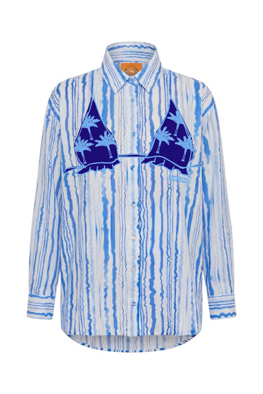 Business Casual Button Down | Cotton Voile Coniglio Palm Beach