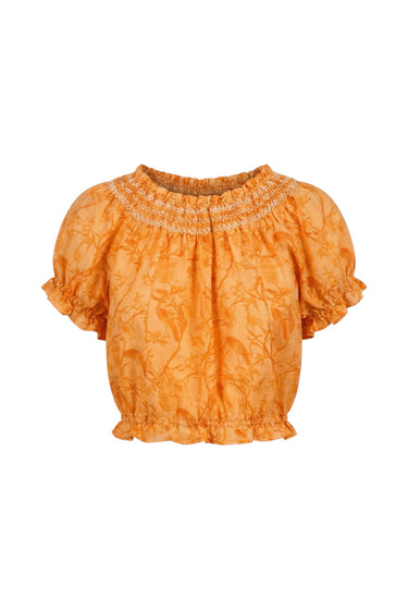 Hand Dye Angler Crop Top | Silk Dupioni