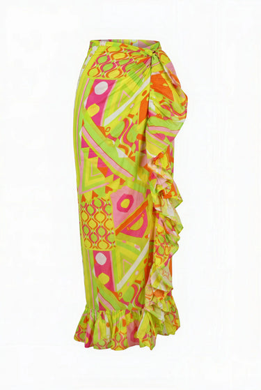 Ruffle Power Pareo™  | Cotton Gauze Coniglio Palm Beach
