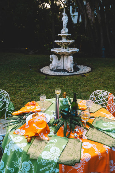Androsia Tablecloth in Fern Coniglio Palm Beach