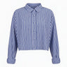 Cropped Classic Button Down | Cotton Yarn Dye Coniglio Palm Beach
