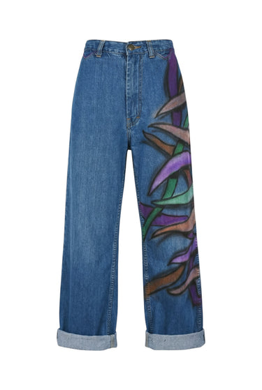 Airbrush Denim Stripes on Side | Vintage Denim