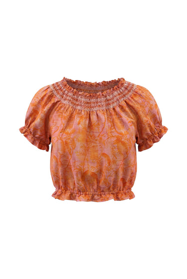 Hand Dye Laurie Crop Top | Silk Dupioni