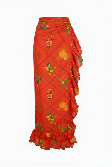 Ruffle Power Pareo™  | Cotton Gauze - FLORIDA FRAME CORAL REEF Coniglio Palm Beach