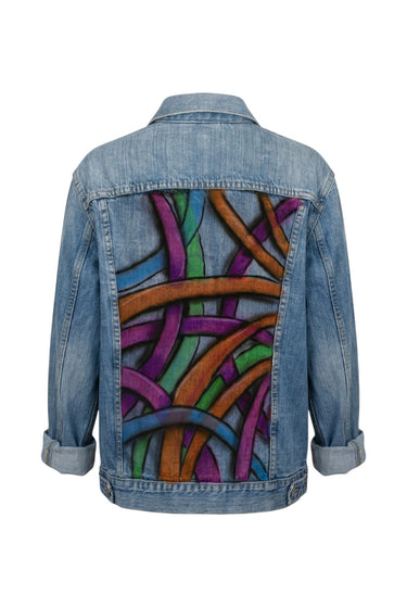 Airbrush Denim Jacket Stripes | Vintage Denim