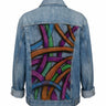 Airbrush Denim Jacket Stripes | Vintage Denim Coniglio Palm Beach