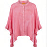 Hand Dye Button Front Scarf Top | Crinkle Cotton Coniglio Palm Beach