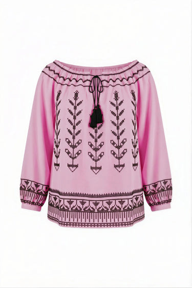 Delray Blouse | Linen Pink Hand Dye