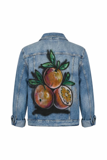 Airbrush Denim Jacket Oranges | Vintage Denim