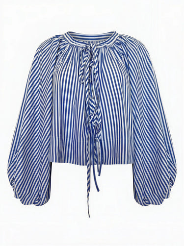 Oleander Blouse | Cotton Yarn Dye - PACIFIC STRIPE Coniglio Palm Beach