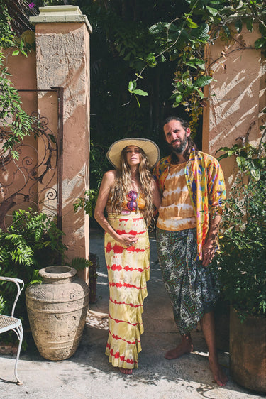 Ruffle Power Pareo™ | Silk Dupioni Coniglio Palm Beach